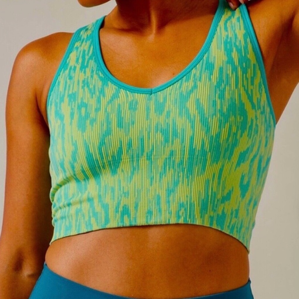 Athleta Aurora Seamless Rib Crop Top